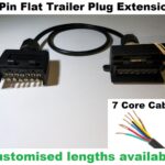 7 Pin Flat Trailer Plug Extension - 7 Flat plug male to 7 Flat plug female